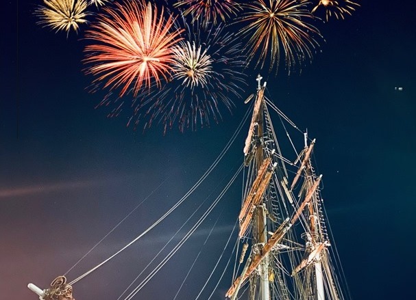 Feuerwerk Segelschiff Silvester Segeltörn Karibik Segelreise