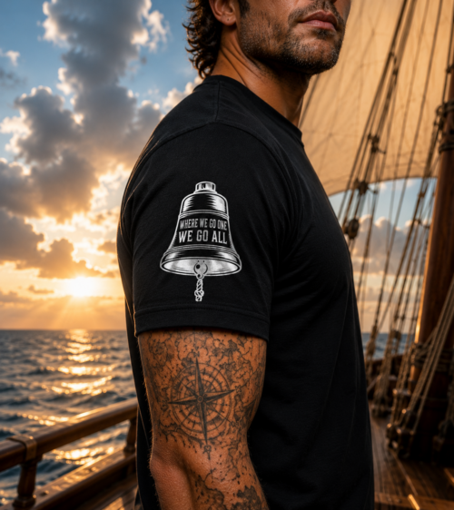 T-Shirt schwarz 50 Jahre Eye of the Wind